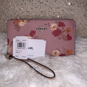 COACH floral phone wristlet